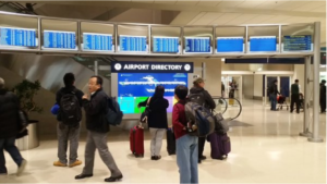 Digital Signage in Center Link of Terminal A at Detroit Metro Airport