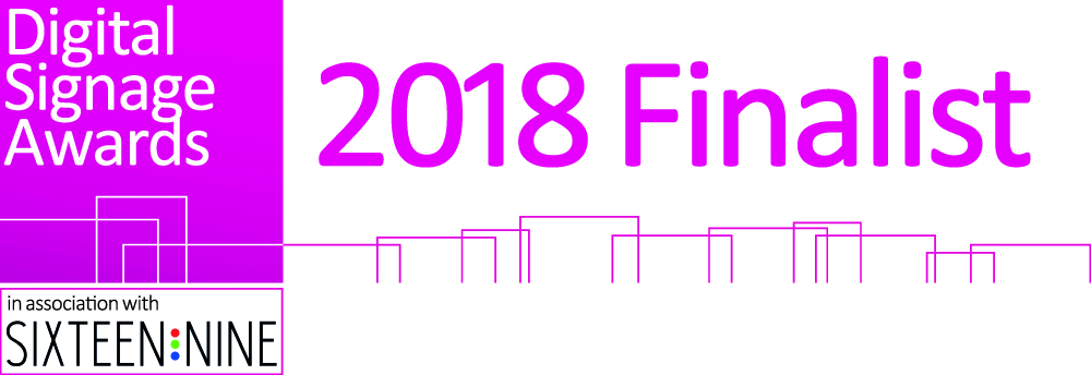 Finalist Logo for the 2018 Digital Signage Awards