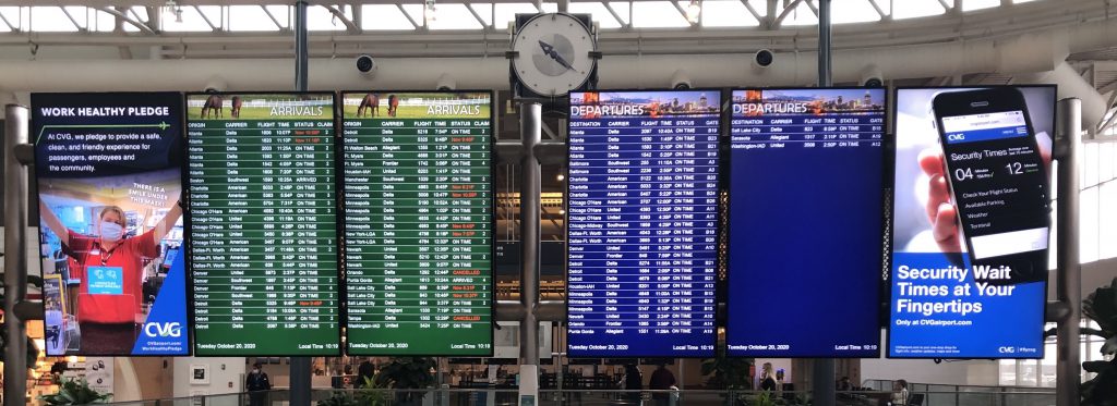 Legacy Flight Information Displays arrivals and departures